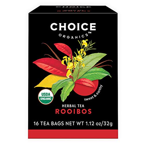 Choice Organics Rooibos Tea - Sweet, Caffeine Free, Fair Trade, Compostable - 96 Tea Bags