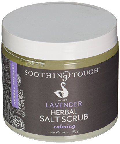 Soothing Touch Herbal Salt Scrub - Stress Relief, Moisturizing Lavender, 20oz