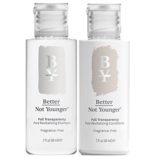 Better Not Younger Hair Care Bundle - Restores Shine & Strength, Fragrance-Free - Includes 2oz Kit