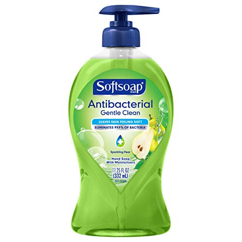 Softsoap Antibacterial Liquid Hand Soap - Eliminates 99.9% Bacteria, Gentle Pear Scent - 11.25oz