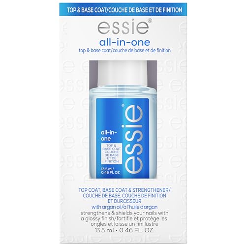 essie Nail Care Set - 8-Free Vegan Base & Top Coat for Strength and Shine - 0.46 fl oz