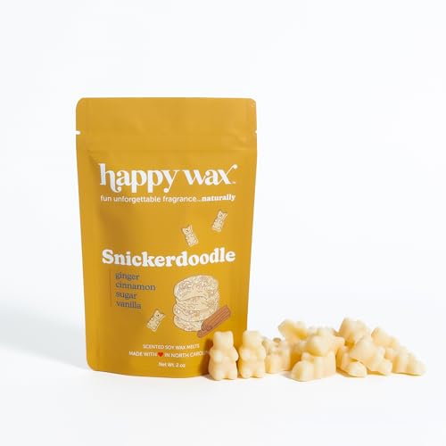 Happy Wax Snickerdoodle Scented Wax Melts - Long-Lasting Aroma, Non-Toxic Soy - 8oz Pouch
