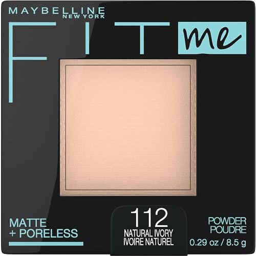 Maybelline Fit Me Matte Powder - Poreless Finish, Allergy Tested, Natural Ivory - 1 Count