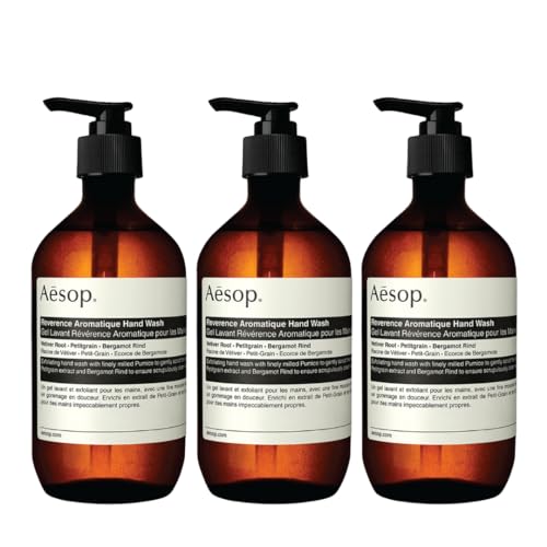 Aesop Foaming Hand Soap - Exfoliating Cleanser with Vetiver & Bergamot, Vegan - 16.9 oz, 3-Pack