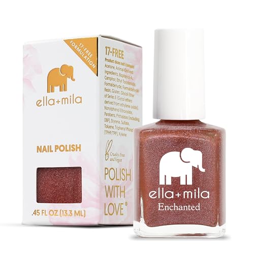 ella+mila Nail Polish - Quick Dry, Long-Lasting & Non-Toxic - 17-Free, Oasis 0.45 fl oz