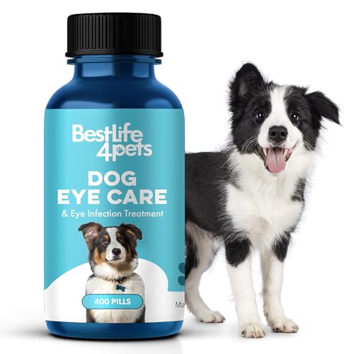 BestLife4Pets Dog Eye Care - Natural Relief for Infections, Dry Eyes, & Allergies - 400 Pills