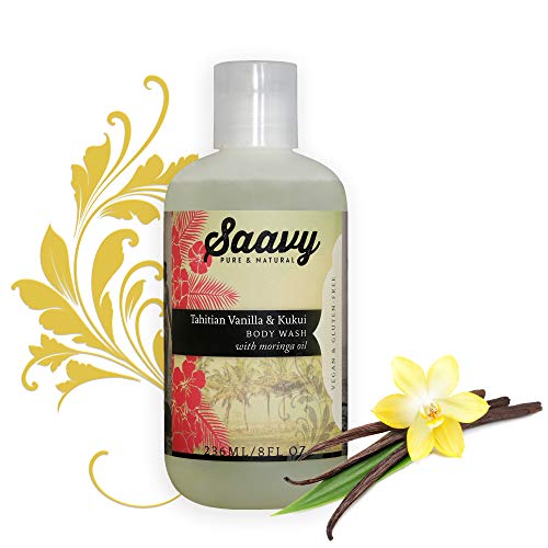 Savvy Naturals Body Wash - Nourishing Tahitian Vanilla & Kukui, Vegan, Gluten-Free - 8oz