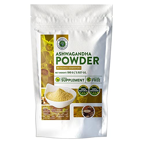 Henna Cosmetics Organic Ashwagandha Powder - Supports Wellness, Raw & Vegan - 100g