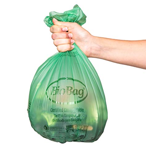 BioBag Compostable Liners - Certified Compostable, Non-GMO, Strong & Durable - 3 Gallon, 25 Bags