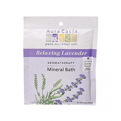 Aura Cacia Bath Soak & Bubble Bath - Relaxing Lavender Aromatherapy, Mineral Enrichment - 2.5oz