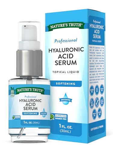 Nature's Truth Hyaluronic Acid Serum - Gentle Moisturizer, Lab-Tested Quality - 1 fl oz