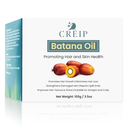 Creip Veganic Batana Oil - Promotes Hair Growth, Nourishes Scalp, 100% Natural - 3.52oz