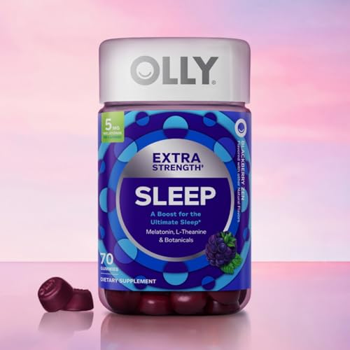 OLLY Sleep Supplement - 5mg Melatonin & L-Theanine for Restful Sleep, Blackberry Flavor - 70 Count