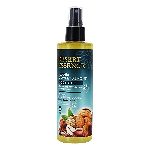 Desert Essence Body Oil Spray - Nourishing Jojoba & Sweet Almond, Certified Organic - 8.28oz