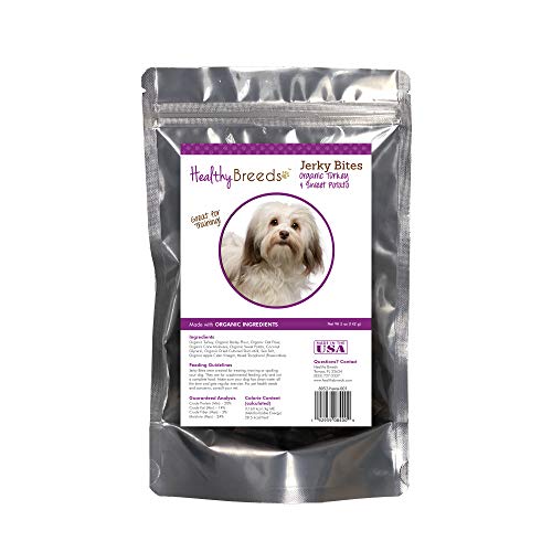 Healthy Breeds Havanese Jerky Bites - Organic Turkey & Sweet Potato, Non-GMO - 5oz