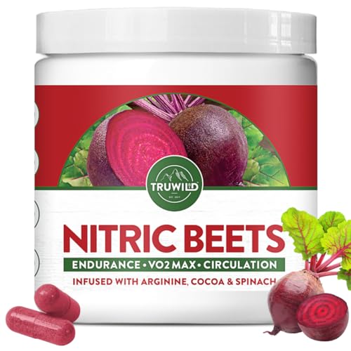 TruWild Beet Root Powder - Boosts Nitric Oxide & Stamina, Vegan, Lab-Tested - 30 Servings