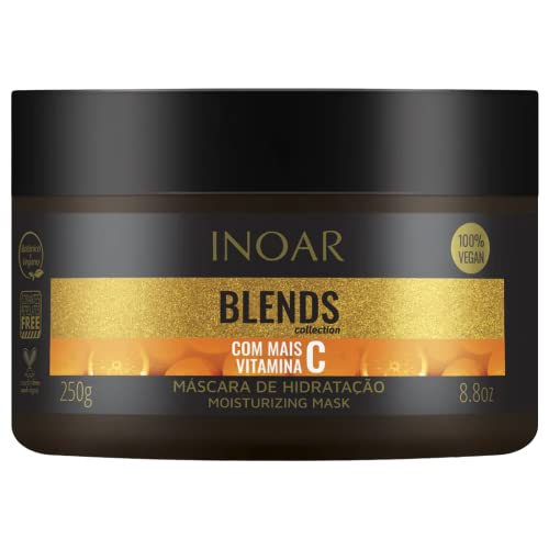 Inoar Hair Mask - Deep Hydration with Vitamin C & Argan Oil, Vegan & Cruelty-Free - 8.8oz