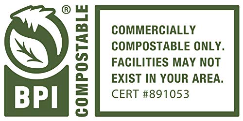 BioBag USA Compostable Kitchen Trash Bags - 100% Certified, 144 Count, 13 Gallon Size