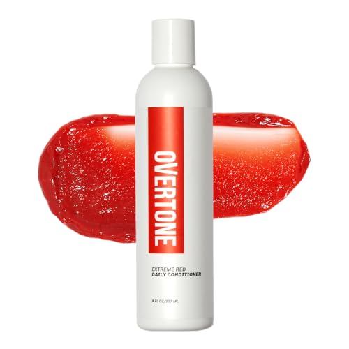 oVertone Haircare Daily Conditioner - Refresh Red Color, Vegan & Cruelty-Free - 8oz