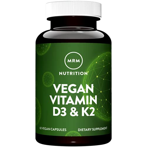 MRM Nutrition Vegan Vitamin D3 & K2 - Supports Bone Health, Calcium Absorption - 60 Servings