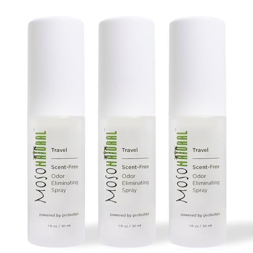 Moso Natural Air Freshener Spray - Odor Eliminator with Probiotics, Travel Size 30ml (3 Pack)