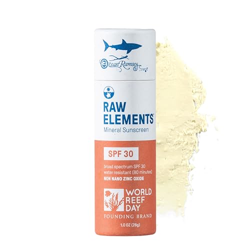 Raw Elements Sunscreen Stick - SPF 30, Non-Nano Zinc Oxide, Moisturizing, 1 oz