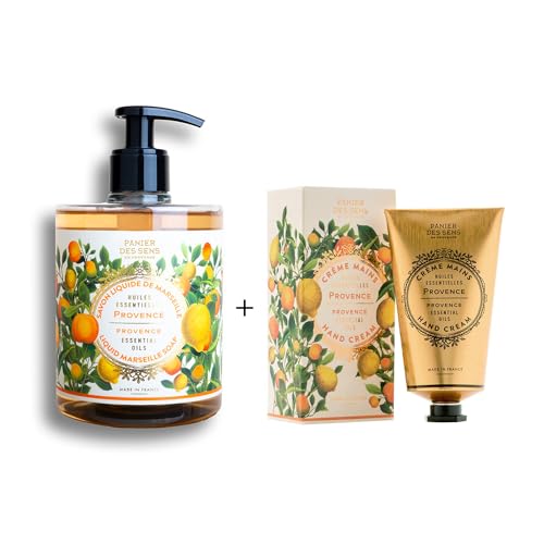 Panier des Sens Hand Care Set - Nourishing Cream & Soap with Coconut Oil, 97% Natural - 2x250ml