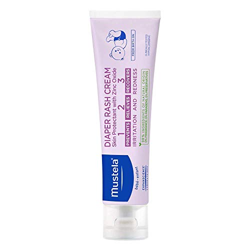 Mustela Baby Diaper Rash Cream 123 - Relieves Irritation, 98% Natural Ingredients - 3.8oz