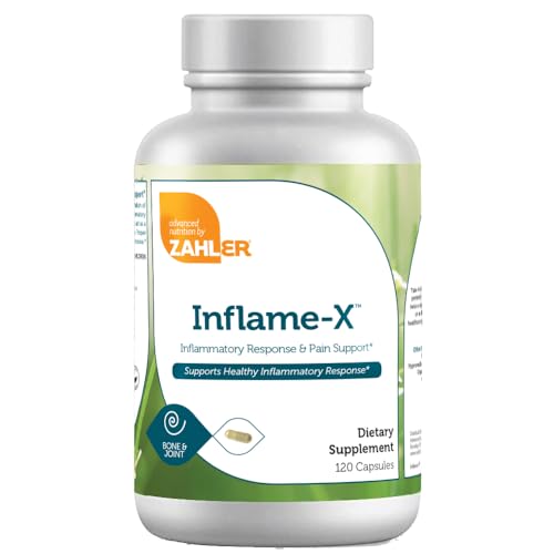 Zahler Inflame-X Turmeric Herbal Supplement - Supports Joint Mobility, Non-GMO, 120 Capsules