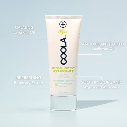 Coola Body Lotion - Soothes Sunburn with Aloe Vera & Lavender Oil, Vegan - 5 Fl Oz