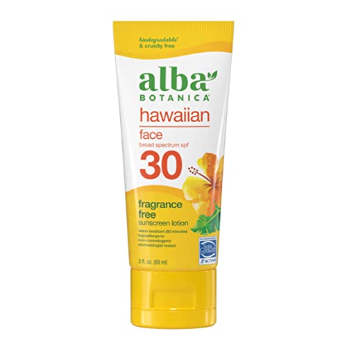 Alba Botanica Sunscreen - Broad Spectrum SPF 30, Water Resistant, Biodegradable - 3 fl oz