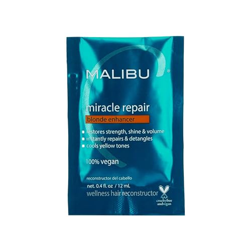 Malibu C Miracle Repair Hair Treatment - Nourishing Blonde Toner, Vegan & Plant-Based - 1 Packet