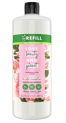 Love Beauty And Planet Shampoo - Protects Color, Hydrates with Murumuru Butter & Rose - 32.3oz