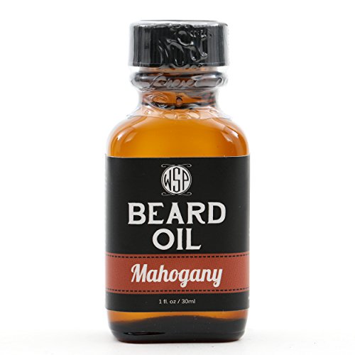 WSP Beard Oil - Moisturizes Dry Skin, Softens Beard, 100% Natural & Vegan - Mahogany Scent