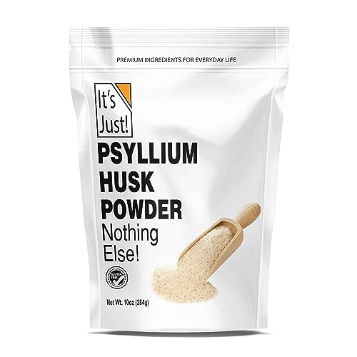 It's Just! Psyllium Husk Powder - Digestive Health, High Fiber for Keto Baking - 10oz