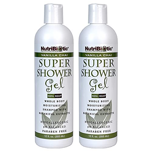 NutriBiotic Body Wash - Whole Body Moisturizing with GSE & Botanicals, pH Balanced - 12oz Twin Pack