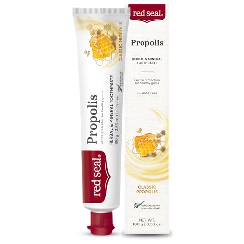 Red Seal Propolis Toothpaste - Promotes Gum Health, NATRUE Certified, Vegan - 3.53 oz