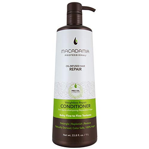 Macadamia Professional Conditioner - Weightless Repair for All Hair Types, 33.8 Fl Oz
