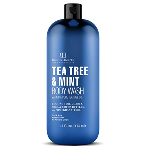 Botanic Hearth Tea Tree Oil Body Wash - Moisturizing, Soothing, Fungal Control - 16 fl oz