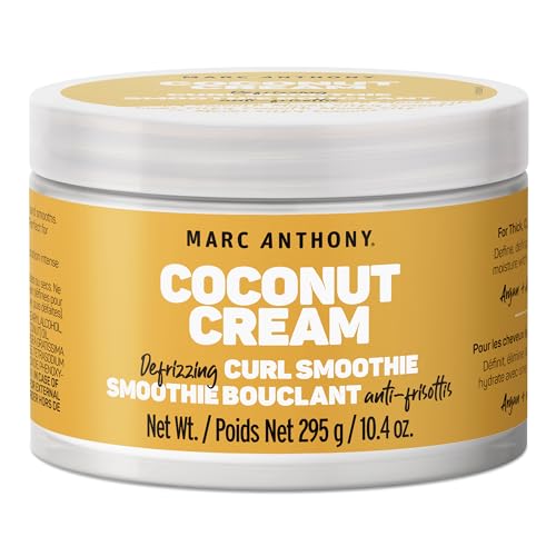 Marc Anthony Coconut Smoothie Hair Cream - Defrizzes & Defines Curls with Avocado Oil - 9.97oz