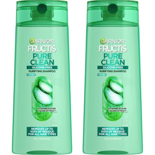 Garnier Fructis Pure Clean Shampoo - Residue Remover, Aloe & Vitamins, 100% Recycled Plastic - 22oz