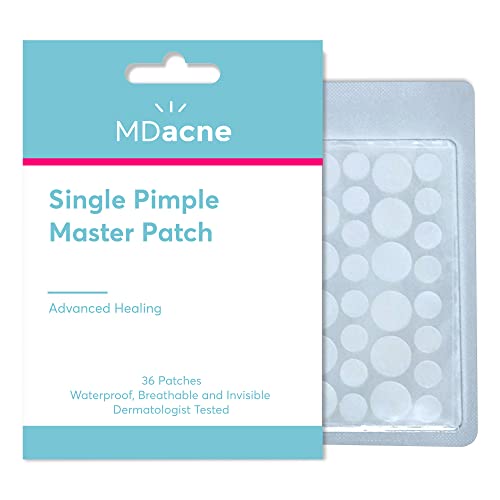 MDacne Pimple Patches - Fast Acne Relief, Absorbs Oil & Pus, Hypoallergenic - 36 Patches