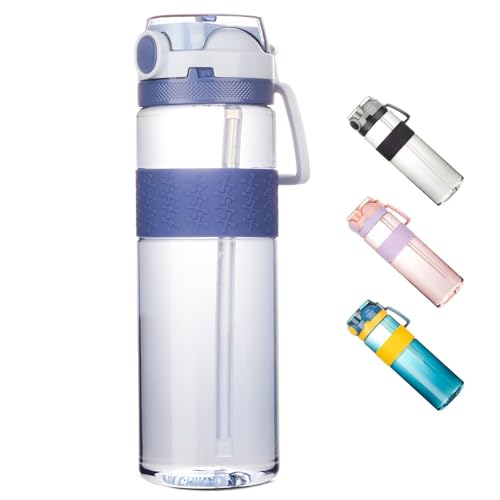 Kerilyn 28oz Reusable Water Bottle - Leak-Proof, BPA Free, Flip Top with Straw - Navy