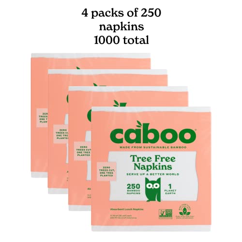 Caboo Tree Free Napkins - Soft, Strong, BPA-Free, 1000 Total Sheets for Eco-Conscious Living