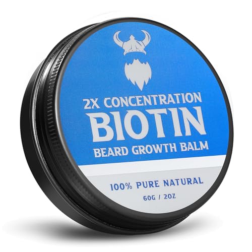 MistySprite Beard Balm - Thicker Facial Hair, Natural Oils & Biotin, Agarwood Scent - 2oz