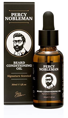 Percy Nobleman Beard Oil - Softens & Conditions Coarse Beards, Musky Vanilla Scent - 1 Fl Oz