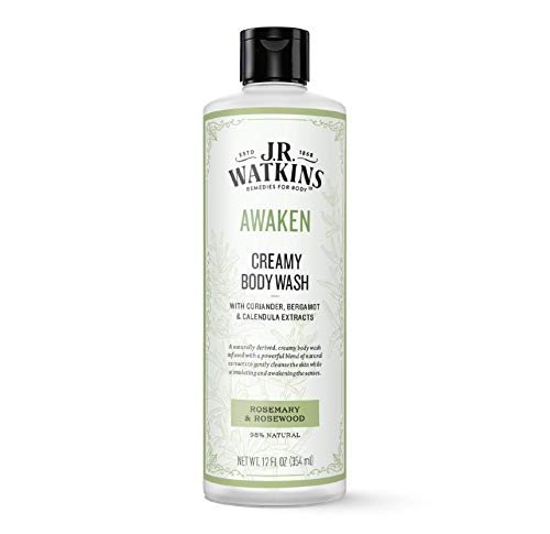 J.R. Watkins Awaken Body Wash - Moisturizes, Stimulates Senses, Natural Rosemary & Rosewood - 12 oz