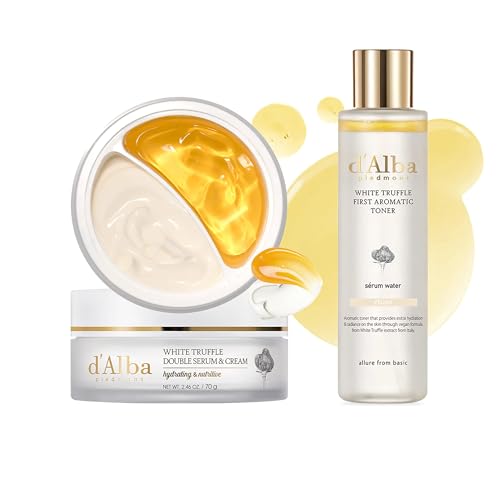 d'Alba Skin Care Set - Hydrating Vegan Serum & Cream, pH Balanced Toner - 70g, 155ml