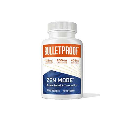 Bulletproof Zen Mode Dietary Supplement - Stress Relief, Focus Support, 45 Capsules