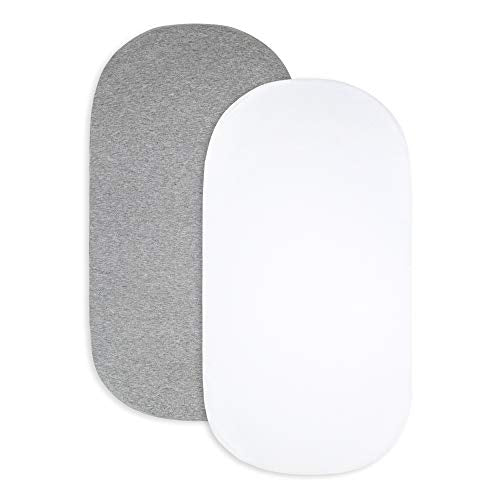 Burt's Bees Baby Bassinet Sheet - 100% Organic Cotton, Hypoallergenic, Soft Comfort - 15 x 33 in